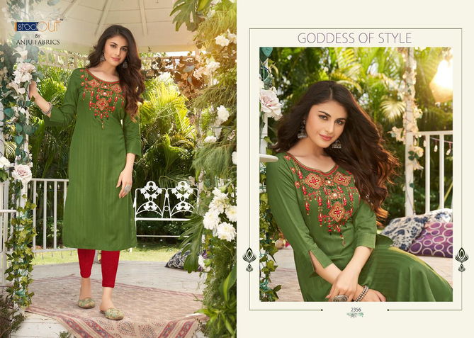 Crazy Vol 3 By AF Viscose Rayon Embroidery Kurtis Wholesale Clothing Suppliers In India